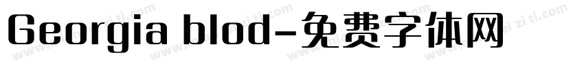 Georgia blod字体转换